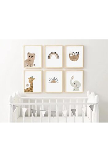 Today Idea Boho Art Wall Prints for Kids Room - Set of 6