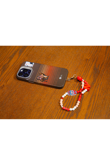 LABUBU Multi-purpose accessory for mobile and bag - shiny beads with doll