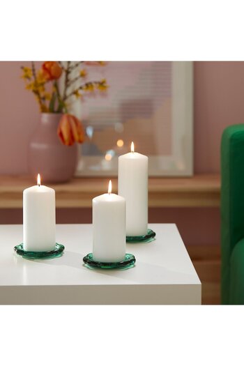 IKEA BLADFÅGEL Candle dish, green, 11 cm