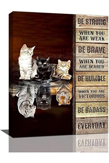 Today Idea Motivational Wall Art Decor Featuring Cat Design from Today Idea