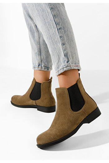 B T Shoes Zelené dámské kotníkové boty Zelmira
