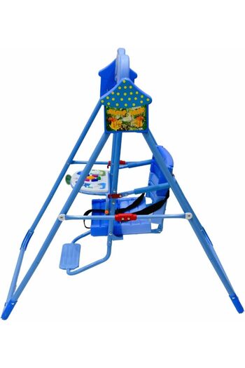 Rally Baby Swing with Safety Seat, Indoor and Outdoor Use, Blue