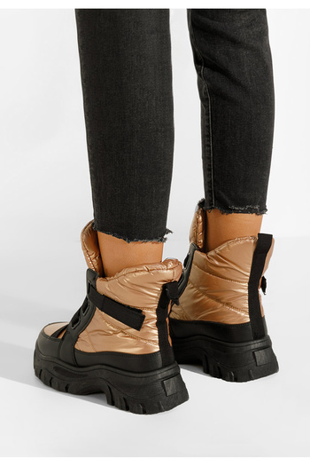 B T Shoes Γυναικείες Μπότες Χιονιού χρυσα Esterra