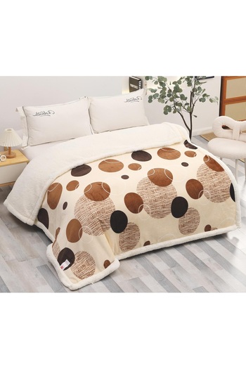 CHIRASO Cocolino CHIRASO Blanket, 200x230cm, Fur Inside, Double Bed, Thick, Soft and Fluffy