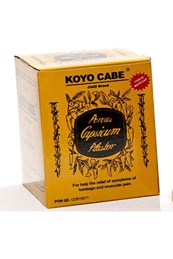KOYO ضمادة الفلفل الحار المسامية من ماركة تشيلي كابي، علبة واحدة تحتوي على 20 عبوة