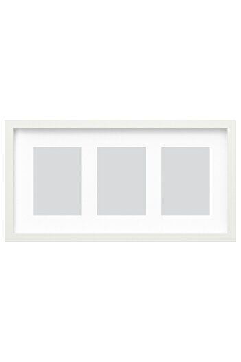 IKEA RÖDALM Frame for 3 pictures, white, 55 x 28 cm
