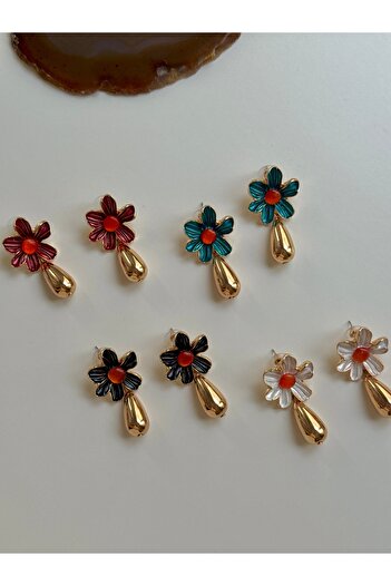 YOUES JEWELRY Çelik Çiçek Kadın Sallantılı Küpe