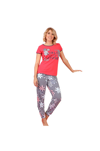 Generic Women's Cotton Short Sleeve Pajamas - PJ 662