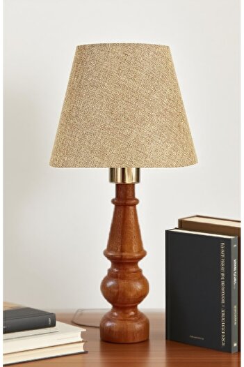 571 Store Decorative Lampshade Table Lamp Lighting Lamp with Wooden Body and Fabric Headboard