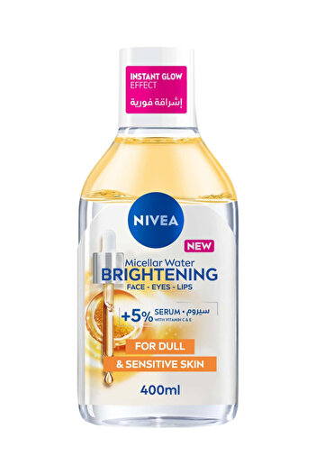 NIVEA Brightening Micellar Water, Cleanses, Brightens & Removes Make Up 400ml