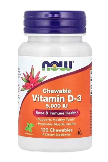 Now ® Supplements Vitamin D-3 5000 IU, 120 Softgels