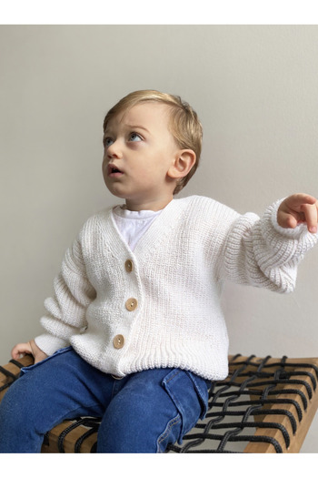 Babily Knitwear Baby Cardigan - Flexible Unisex Oversize, Ages 0-5