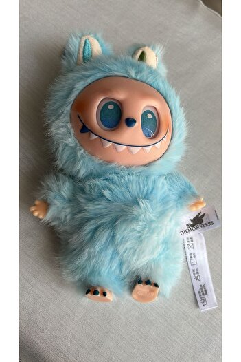 ZRN AKSESUAR Labubu Blue Color Plush Toy Keyring/Bag Charm/Toy