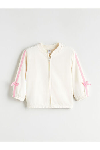 LC Waikiki New Season Crew Neck Cardigan for Girls with Bow Detail