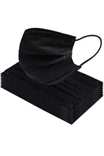 GENERIC4 3-Ply Black Disposable Face Mask for Adults (50 Pieces)
