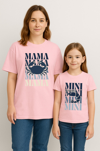 SVART WEAR Mama Mini Mother Daughter Matching T-Shirt Set T-Shirt Twin Mother Daughter Oversize (Single Price)
