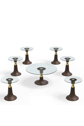Tasamem Dafia 7-piece round tea table set