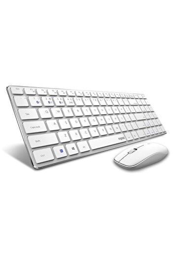 Rapoo 9320M Multi-mode wireless Optical Mouse & Keyboard Combo AR White-RPO-CMB-9320M-WH