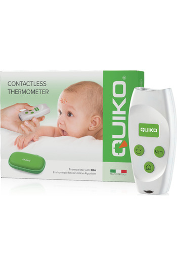 Quiko Infrared Thermometer ERA with Protective Case, Memory for 9 Measurements, Silent, Fast and Pre