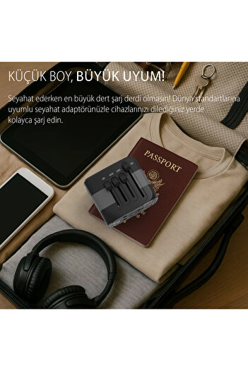 Inca IPW-45SA 45W PD Hızlı Şarjlı Universal Seyahat Adaptörü | 150+ Ülke Uyumu | Otomatik Sigorta