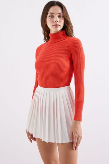 Hiccup Bdart Textured High Neck Slim Fit Knitwear