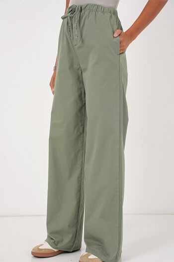 Hiccup Bdart Wide Leg Cotton Trousers with Belt