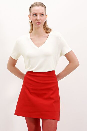 Hiccup Bdart Oversize V-Neck Knitted T-Shirt