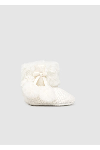 MAYORAL Baby Girl Newborn Pompom Knitted Boots 9954