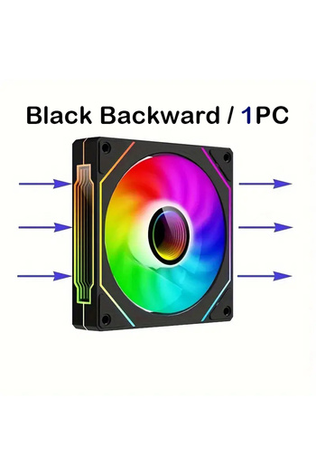 Choice5 A-RGB WHITE Black Backward 1pc PRISM IV PRO Case Cooling Fan 120mm 5V 3 PIN ARGB, 12V 4 PIN PWM, for