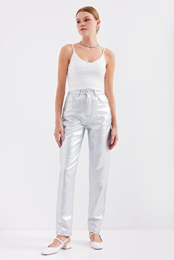 Hiccup Bdart Embroidered, Ribbed Crop Top, Straight Neckline