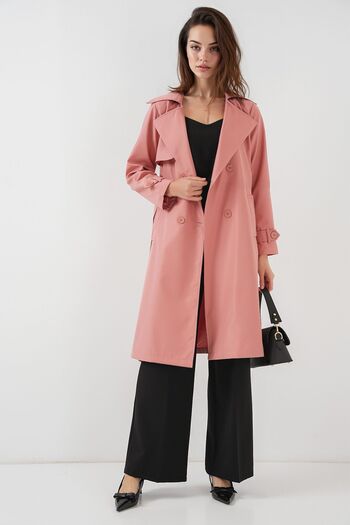 Hiccup Bdart Buttoned Lined Trench Coat