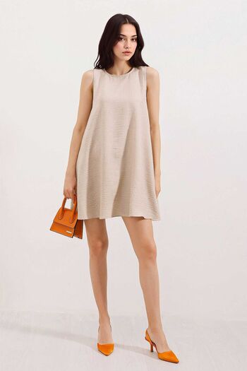 Hiccup Bdart Short Linen Blend A-Line Dress