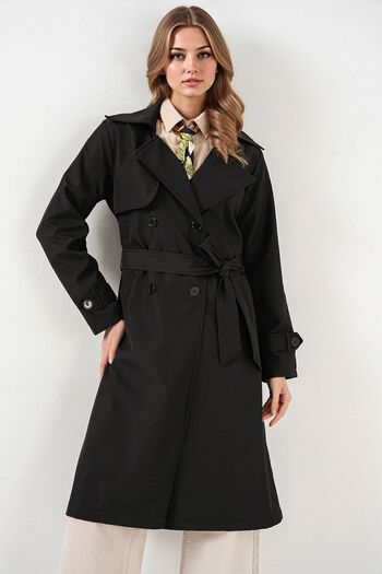 Hiccup Bdart Buttoned Lined Trench Coat