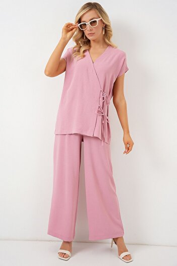 Hiccup Bdart V-Neck Textured Two-Piece Suit