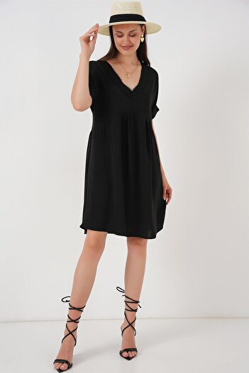 Hiccup Bdart Lined V-Neck Mini Dress