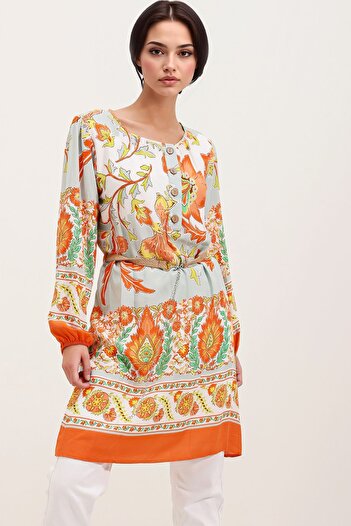 Hiccup Bdart Floral Mini Dress with Belt