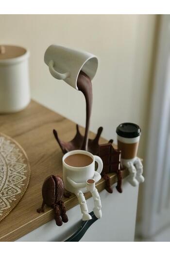 shop Kahve Köşesi Dekoratif 5’li Figür Seti – Eğlenceli Tasarım