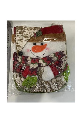 Flippy Christmas Gift Bag, Flippy, Snowman Pattern, Holiday Decoration, 46x23x2 cm, Multicolor