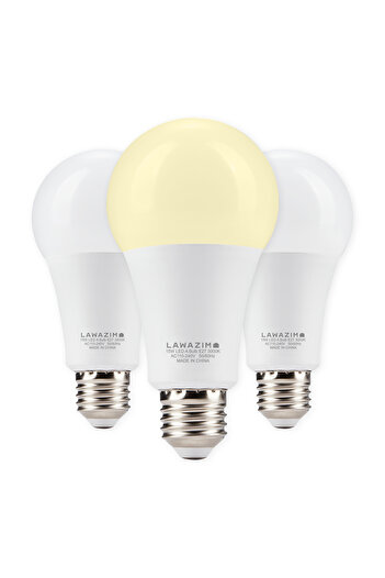 Lawazim 15W LED Bulb A70 E27 3 Pack - Warm White 3000K - 1200 Lumens, 80W Equivalent, Non-Dimmable