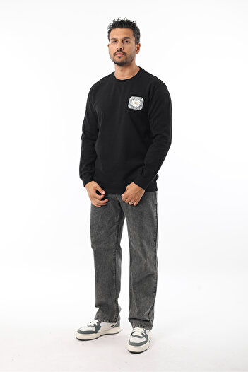 Rodrigo Men's Doubleface Fabric Crew Neck Printed 100% Cotton Sweatshirt