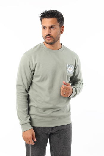 Rodrigo Men's Doubleface Fabric Crew Neck Printed 100% Cotton Sweatshirt