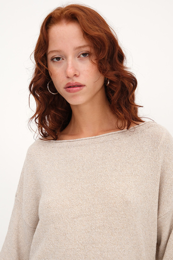 Addax Boat Neck Knitwear Sweater K10316
