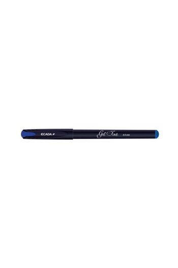 Ecada Pix cu gel, culoare albastră, material plastic, vârf de 0,5 mm, cerneală albastră, set de 12 bucăți