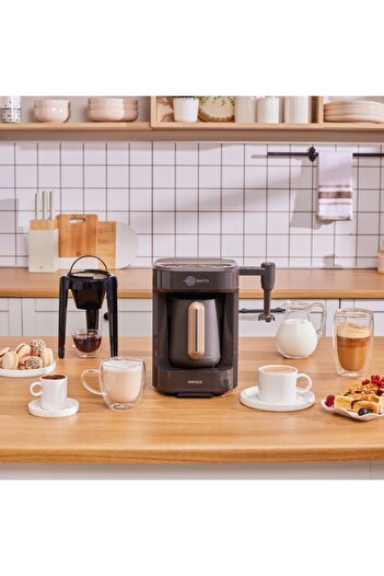 Karaca Hatır Barista Latte- und Türkische Kaffeemaschine Walnut Brown