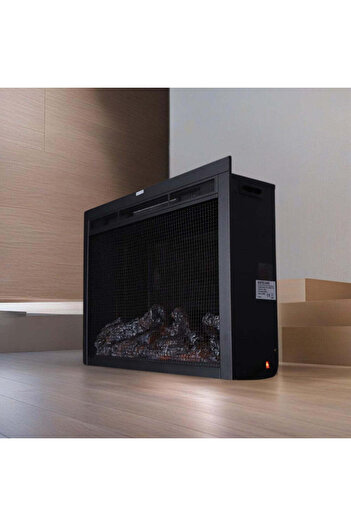 SAFECARE Semineu Electric Incorporabil, cu Sunet, 7 culori, Flacari cu aspect realistic, Negru