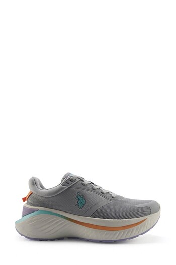 U.S. Polo Assn. Comfortable Casual Lace-Up Women's Running Shoes Gray Running Shoes