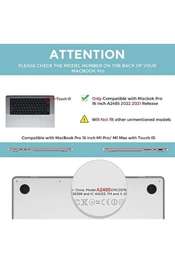 O Ozone Matte Case Compatible for MacBook Pro 16 inch Case A2485 Hard Shell Cover for 2021 MacBook P