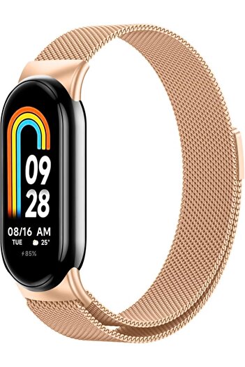 O Ozone Xiaomi Mi Band 8 Milanese Loop Strap | Rose Gold