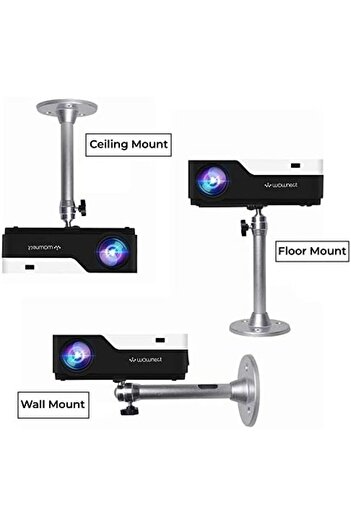 Wownect Mini Projector Ceiling Mount Bracket [19cm] Wall Mounting Bracket for Projectors & Security Camera