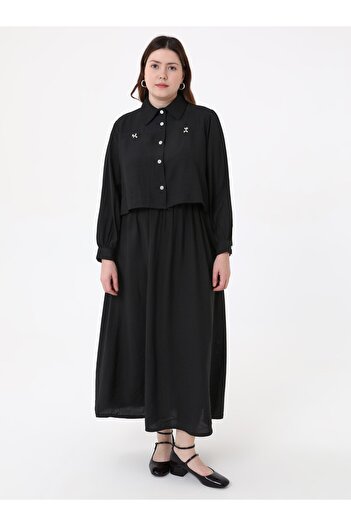 Moda Gazel Hijab Dress - Black - Moda Gazel